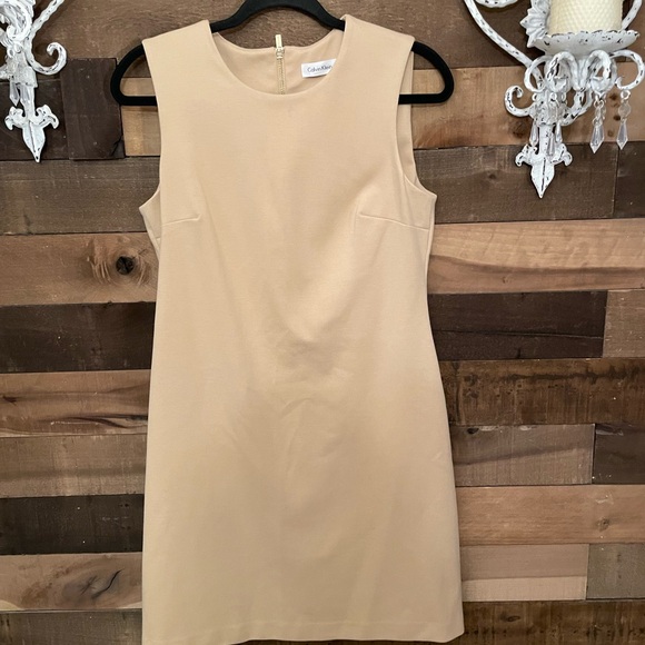 Calvin Klein Beige Sleeveless Mini Dress - Picture 5 of 9
